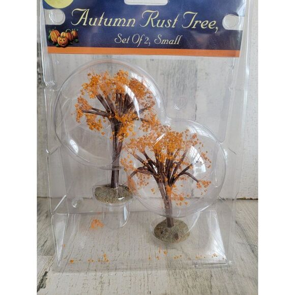Lemax Pumpkin Hollow Autumn rust tree Halloween Village accessory small - Picture 3 of 6